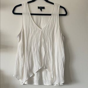 BCX Women's Cream V-Neck Tank Top